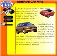 Tenerife Car Hire web site thumbnail